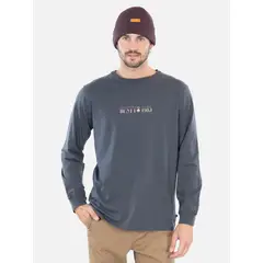 RUSTY - Polera ML Kickforce Gris Hombre - Gris