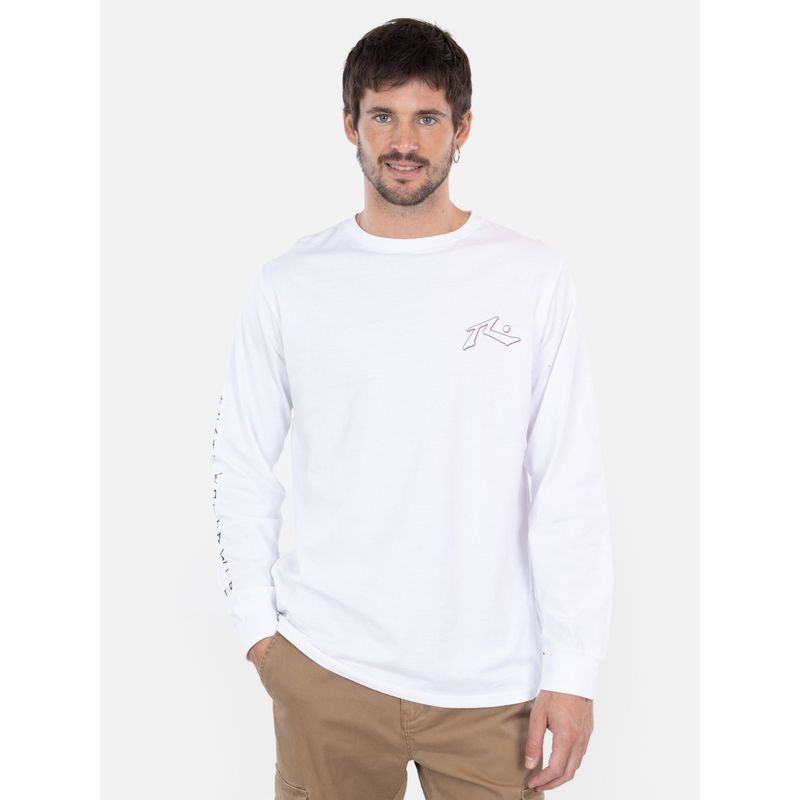RUSTY - Polera ML Shredmax Blanco Hombre Rusty - Blanco
