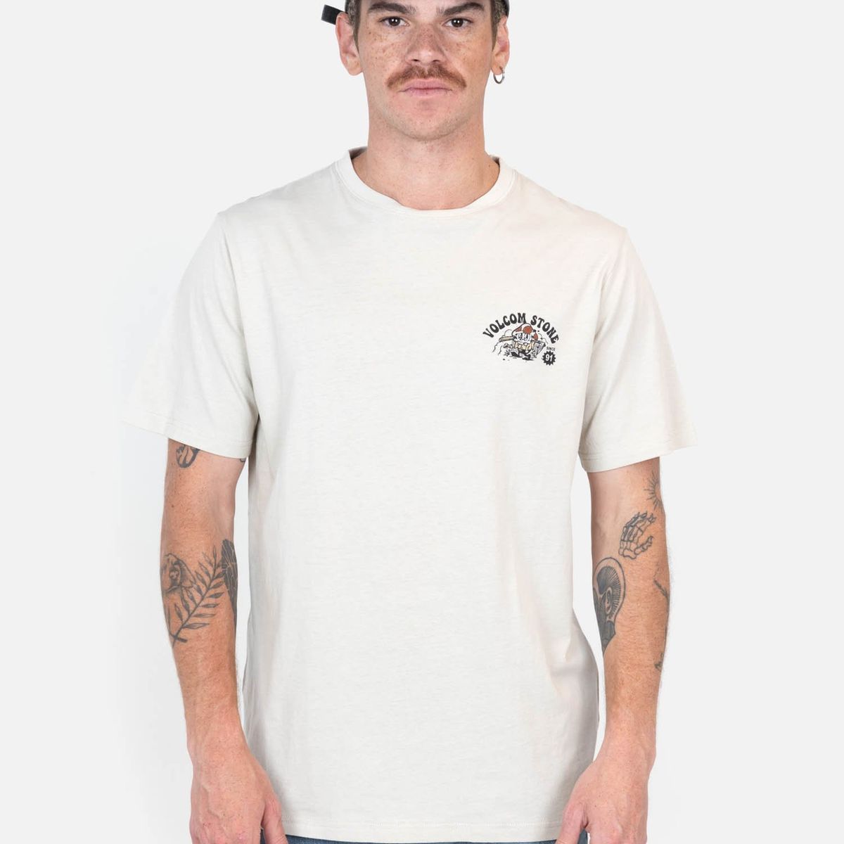 VOLCOM - Polera MC Step Off Beige Hombre Volcom - Beige