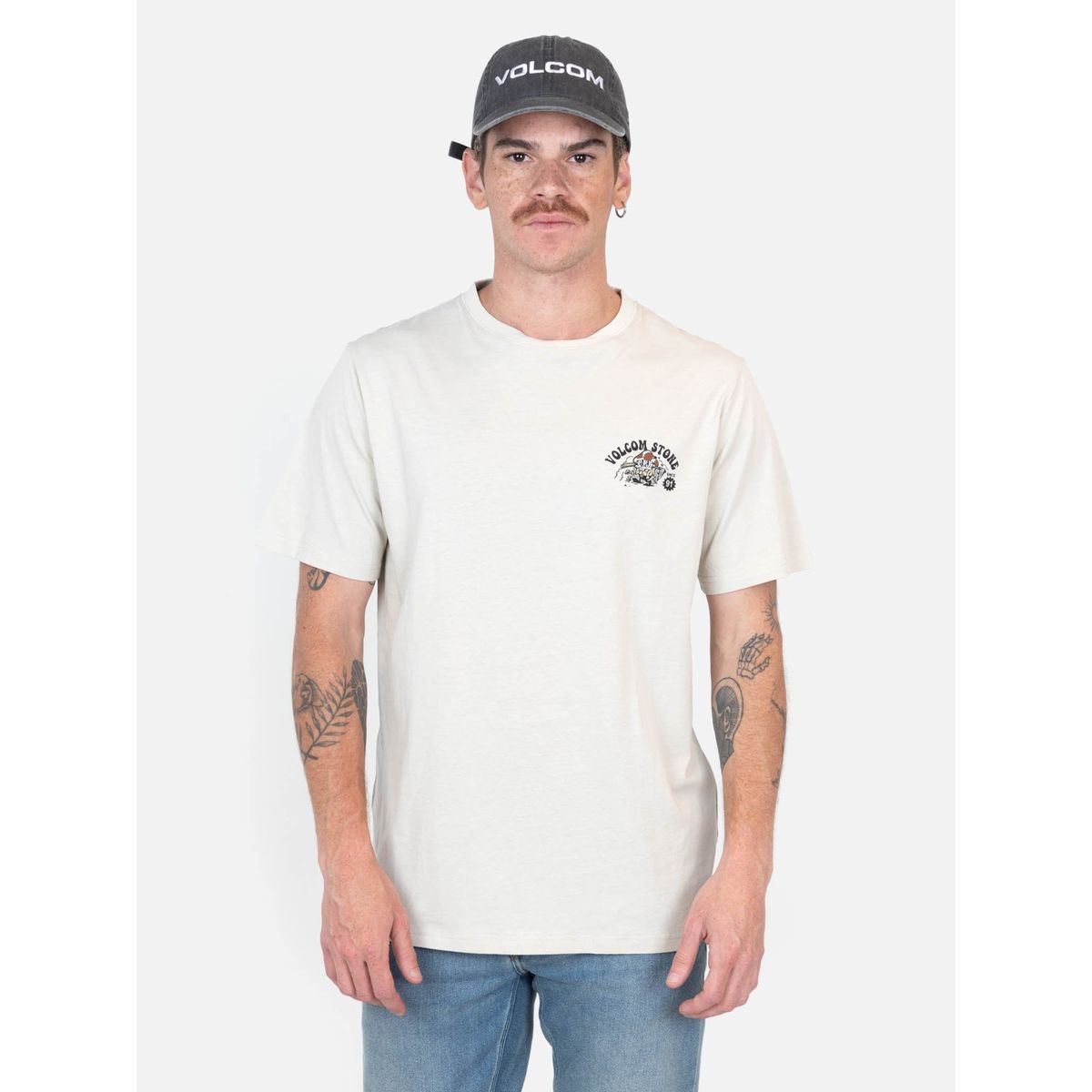 VOLCOM - Polera MC Step Off Beige Hombre Volcom - Beige