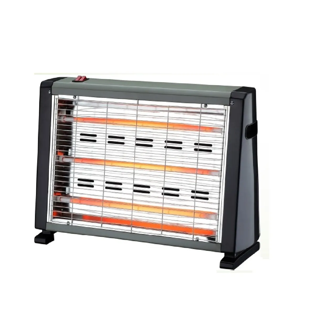 GLC - Estufa a Cuarzo Eléctrica 3 niveles Gris/Negra