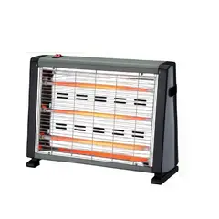 GLC - Estufa a Cuarzo Eléctrica 3 niveles Gris/Negra