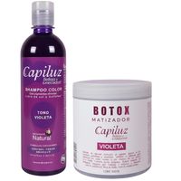 Pack Shampoo Violeta 500ml + Matizador Color Violeta Capiluz 500ml