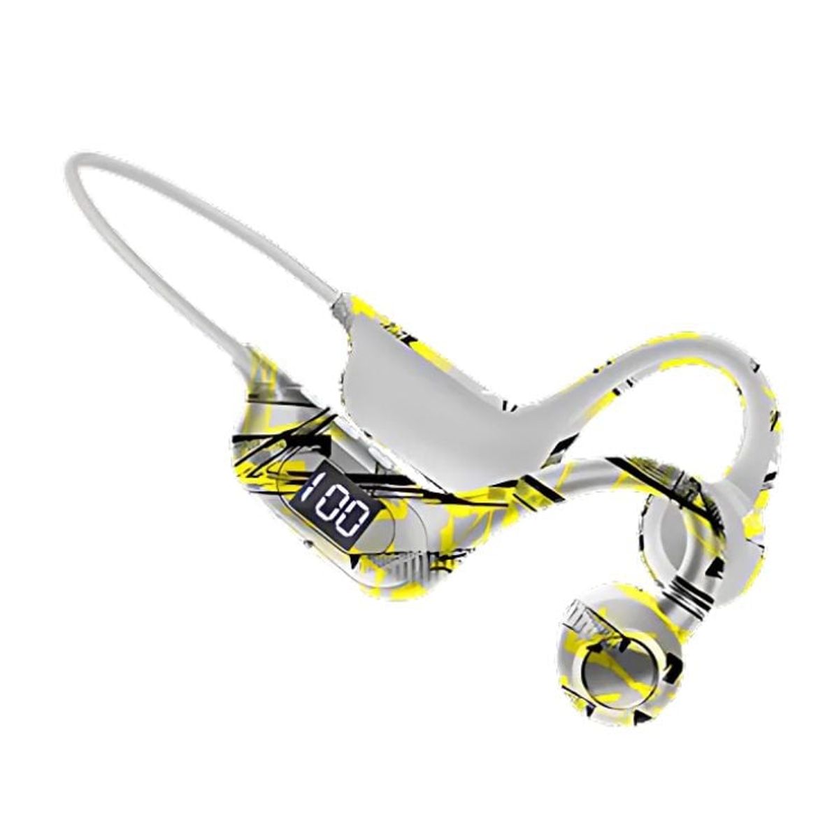 CRUSEC - Audífonos Manos Libres Flexible Deportes Bluetooth - Amarillo