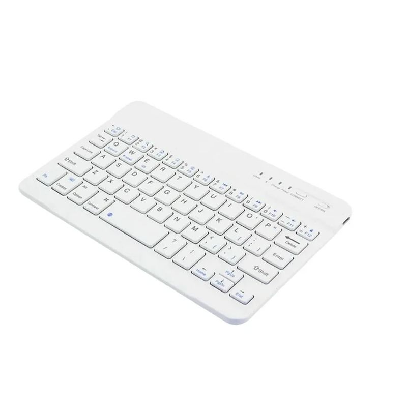 GENERICO - Teclado Bluetooth mini keyboard 10 pulgadas blanco