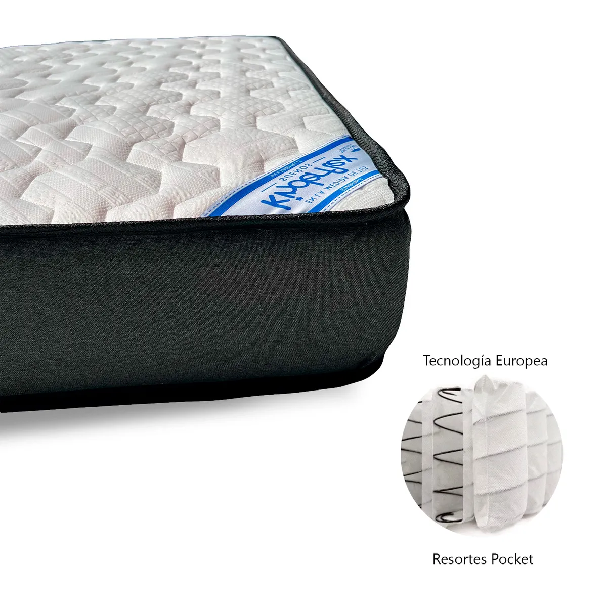 KINDERFLEX - Colchón Cuna Resortes 130x60x15 Cm