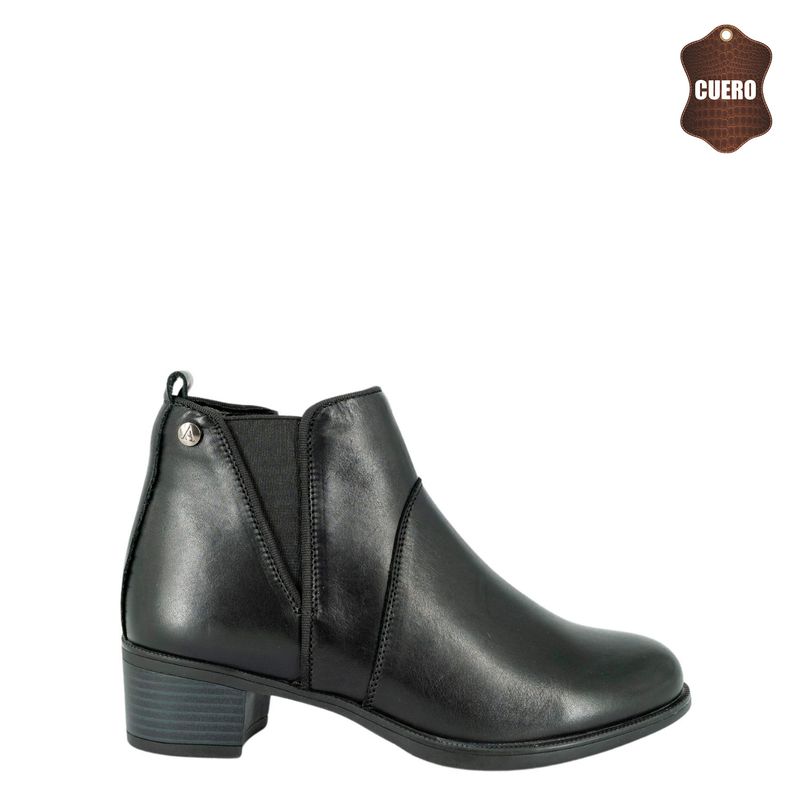 ALQUIMIA - Botin de Cuero Mujer Negro Lady Negro Alquimia