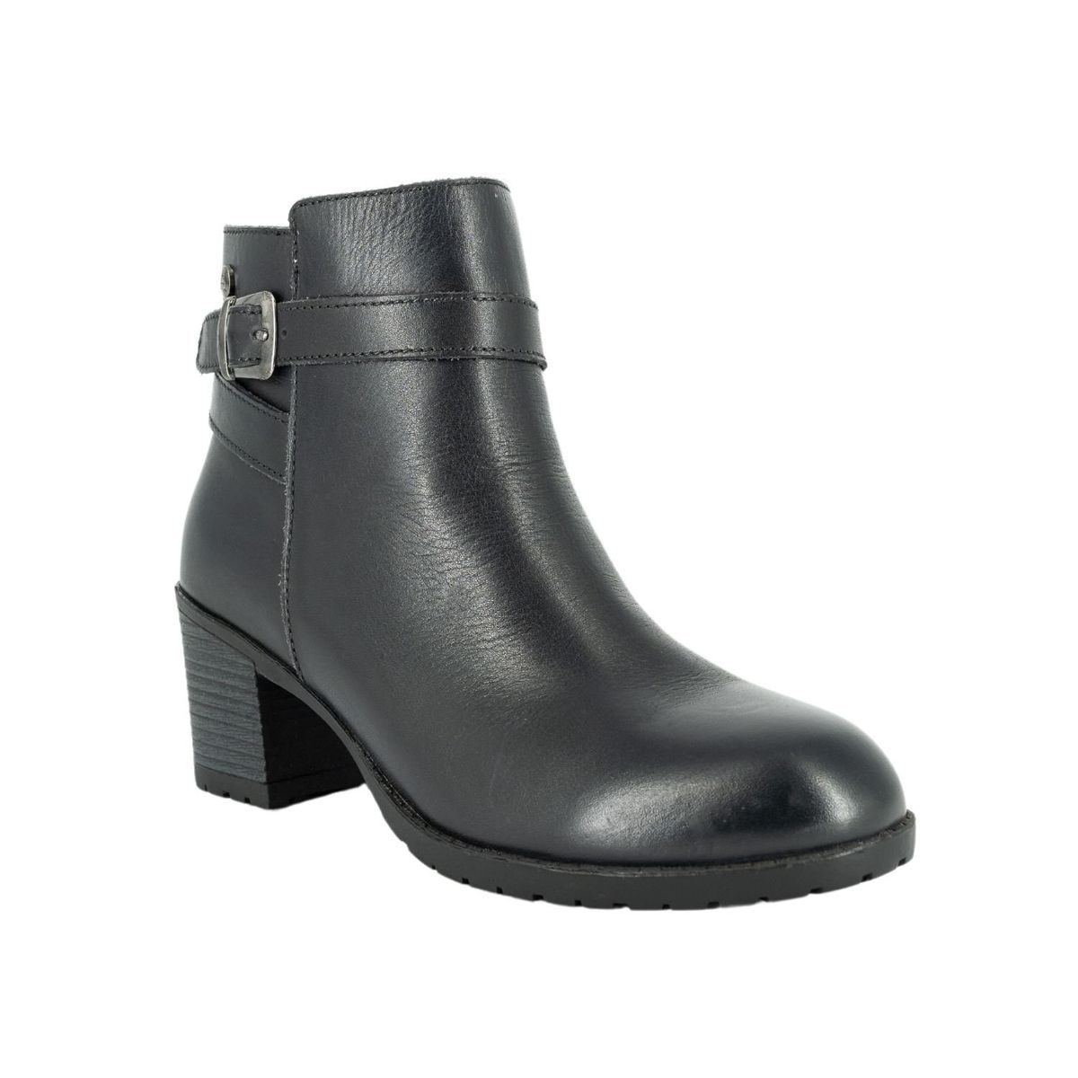 ALQUIMIA - Botin de Cuero Mujer Negro Francy Alquimia