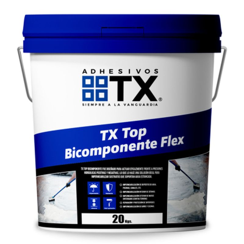 GENERICO - TX TOP BICOMPONENTE FLEX- Impermiabilizante Gris 20Kg