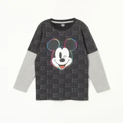 DISNEY - Polera Manga Larga Niño Mickey Letters Negro