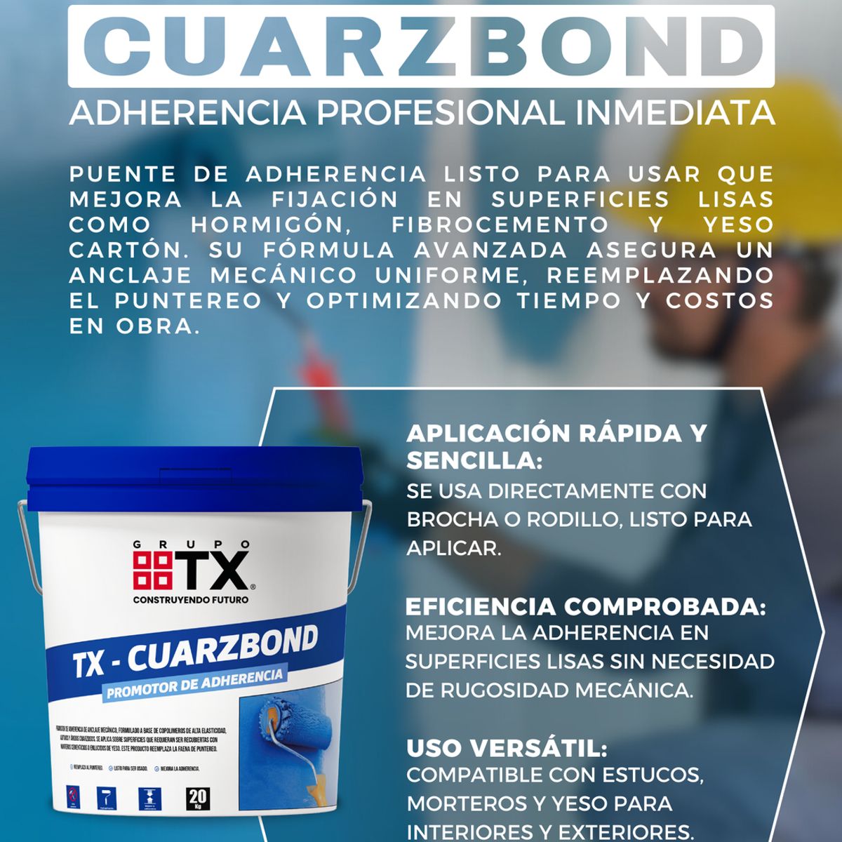 GENERICO - TX CUARZBOND - Puente de Adherencia, 20Kg