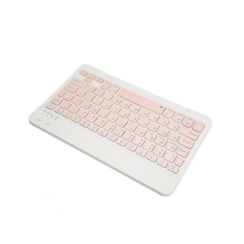 GENERICO - Teclado Bluetooth mini keyboard 10 pulgadas rosado