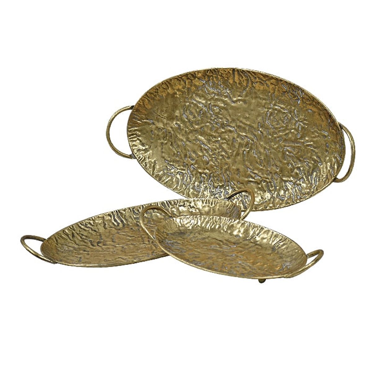 MSA MUEBLES SANTA ANA - Set 3 Bandejas Oval Luxe Collection