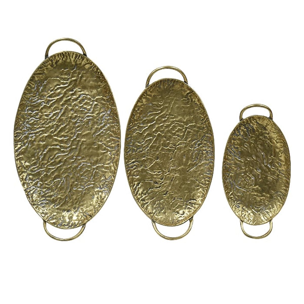 MSA MUEBLES SANTA ANA - Set 3 Bandejas Oval Luxe Collection