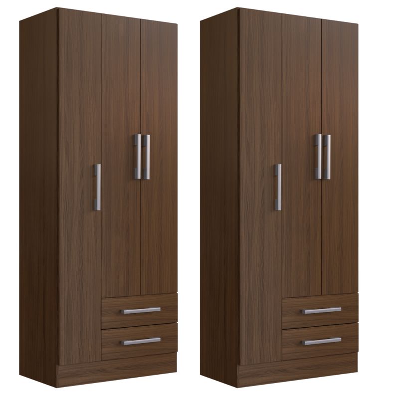 GENERICO - COMBO CLOSET 3P + CLOSET 3P CACAO B3232