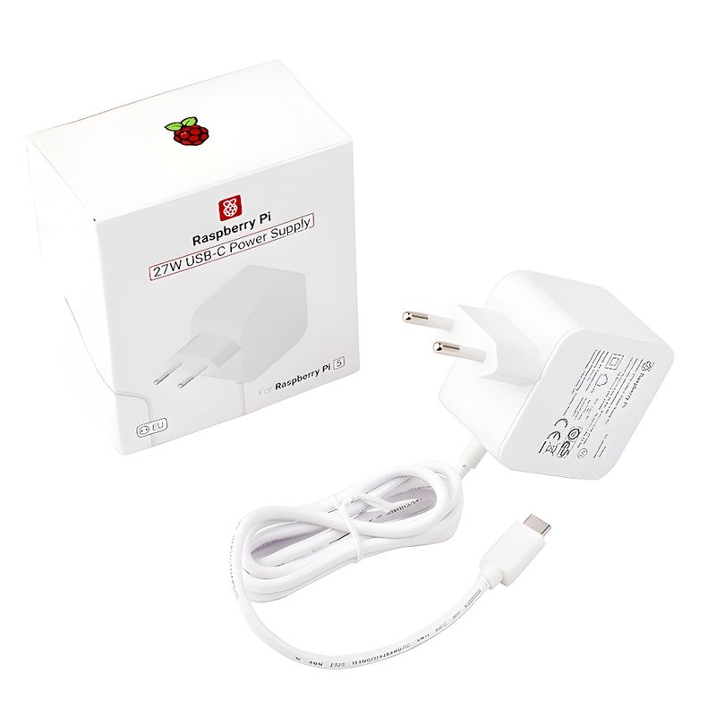 RASPBERRY PI - Transformador USB-C Oficial para Raspberry Pi 5 27W 5.1V 5A