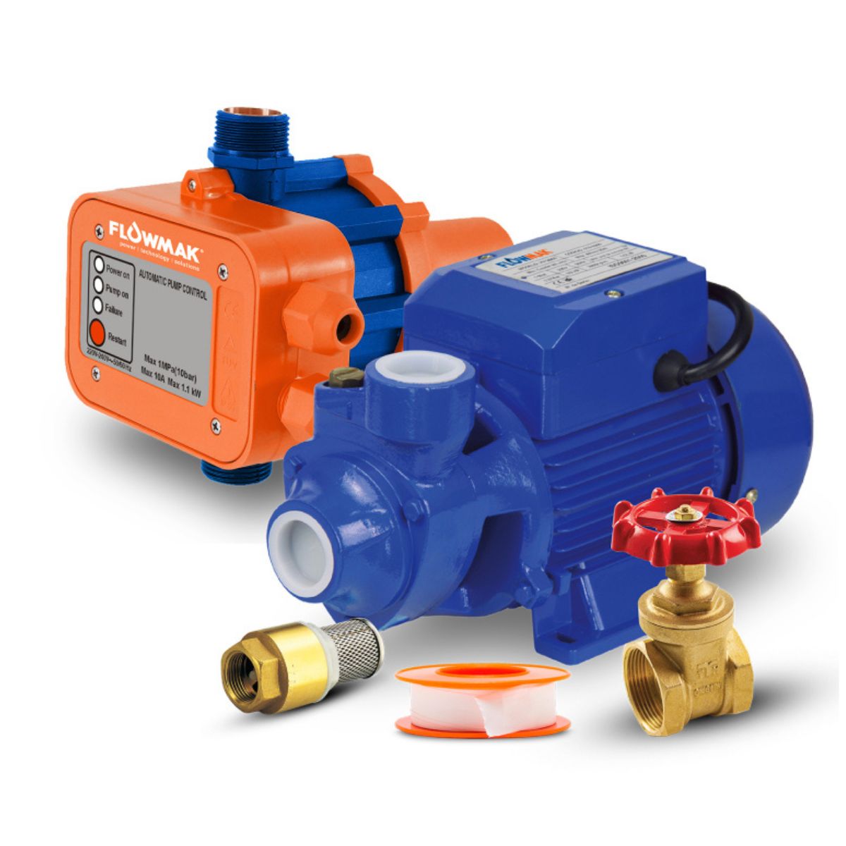 FLOWMAK - Kit Bomba Periférica 0,5hp Y Controlador Electrónico Flowmak