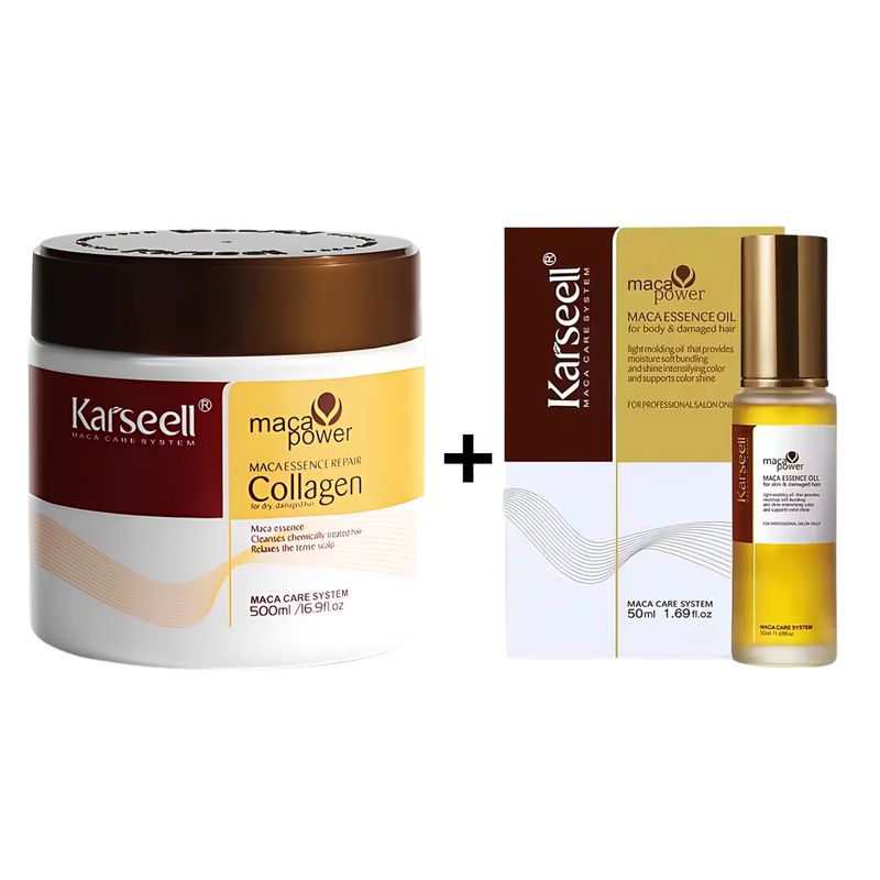 GENERICO - Pack Karseell Mascarilla Capilar de Colágeno Más Aceite Reparador