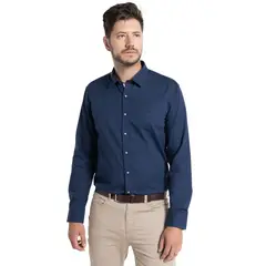 POTROS - Camisa Jacquard Santillana Hombre Manga Larga