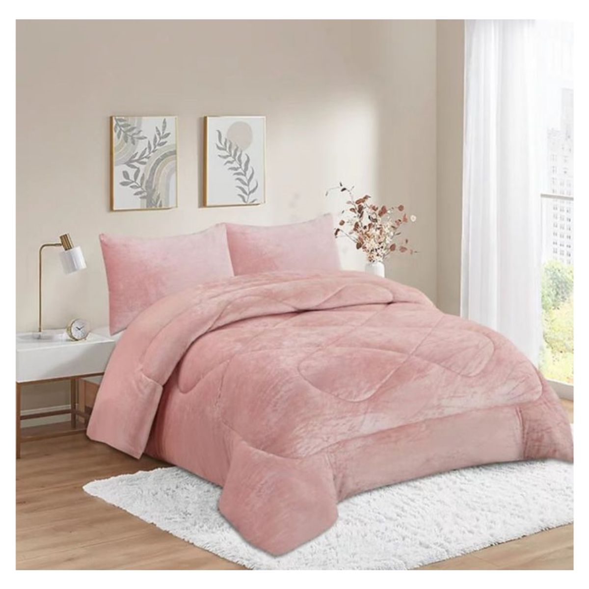 GENERICO - Cobertor Chiporro Invierno Plush 2 Plazas Liso 250x180cm