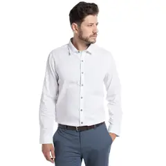 POTROS - Camisa Jacquard Santillana Hombre Manga Larga