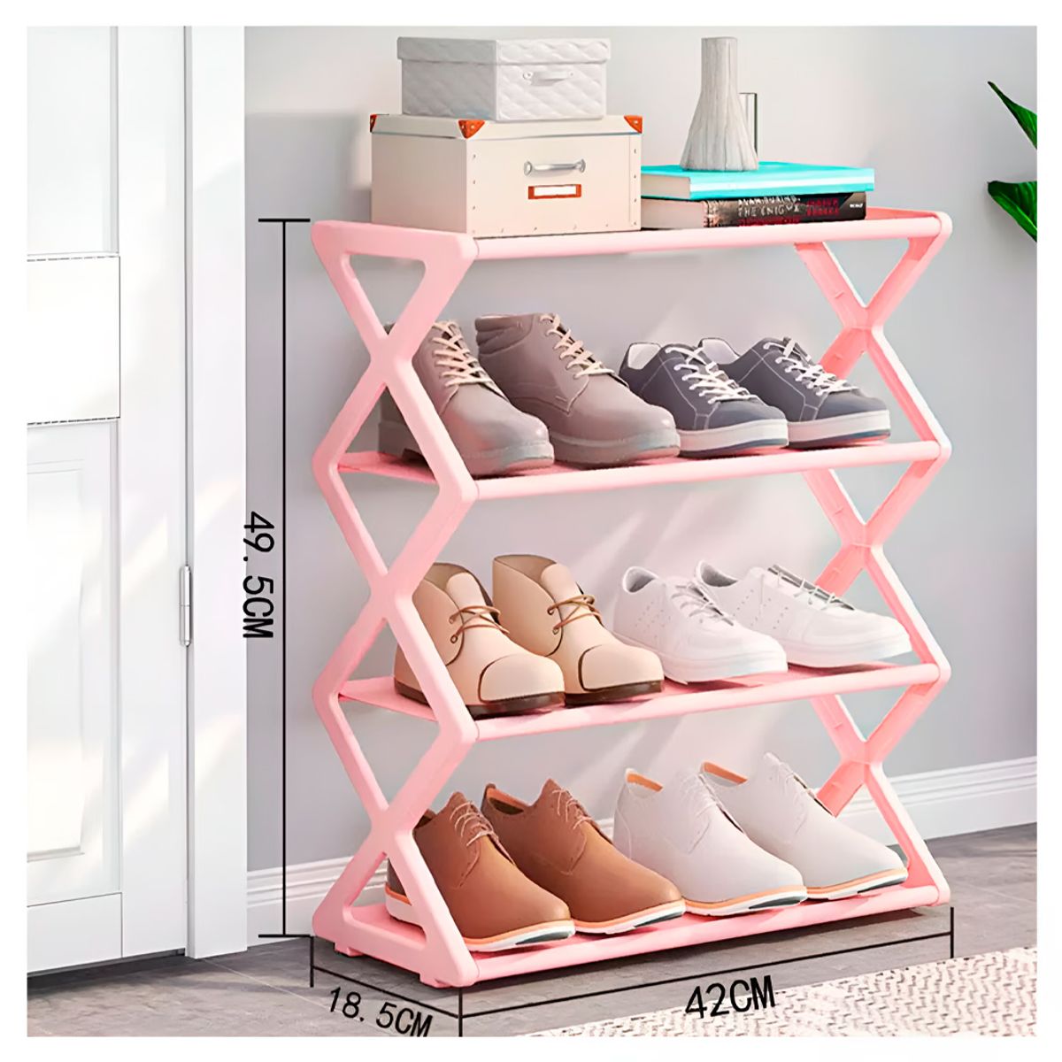 IRM - Zapatero Organizador de zapatos Repisa Rack Color Rosa