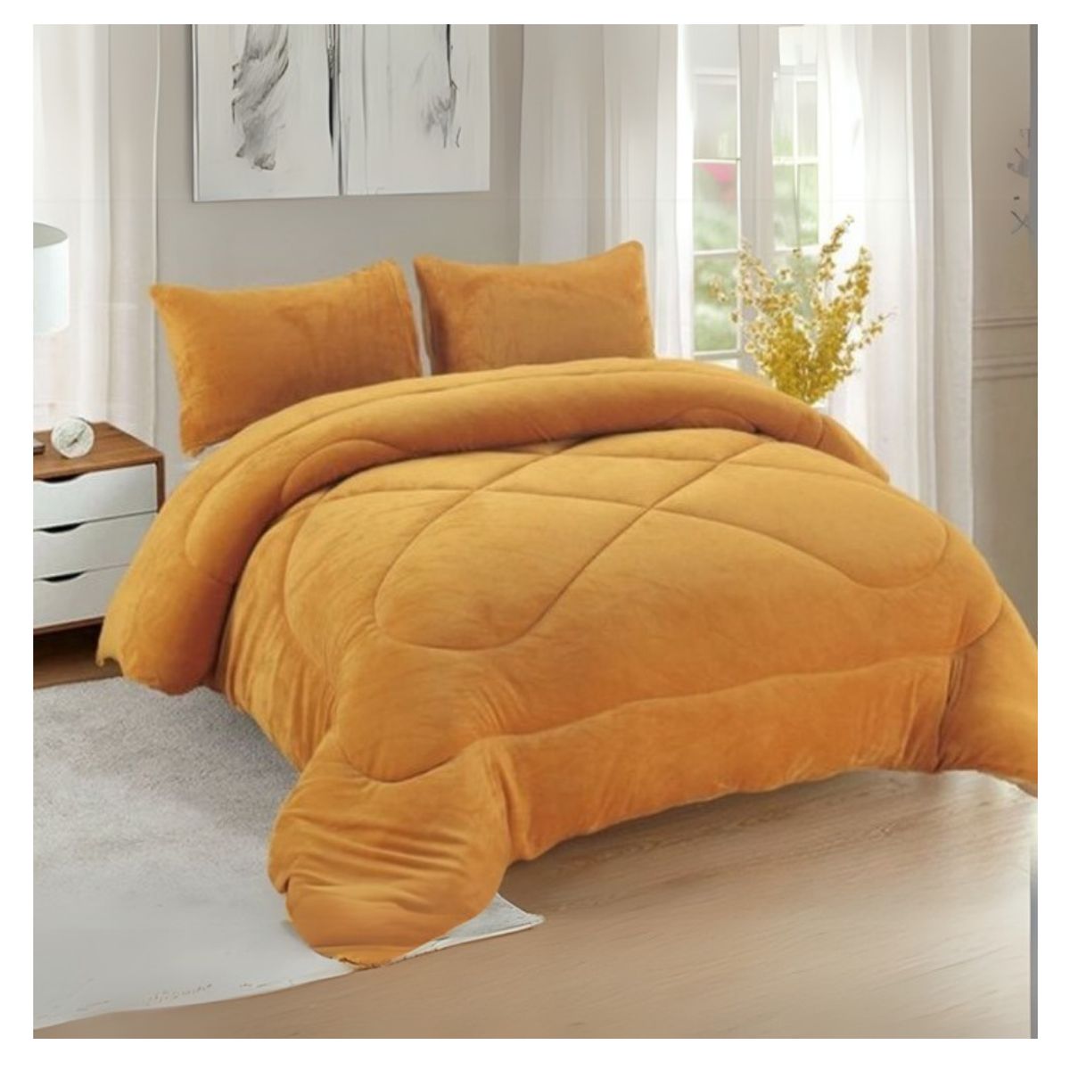 GENERICO - Cobertor Chiporro Invierno Plush 2 Plazas Liso 250x180cm