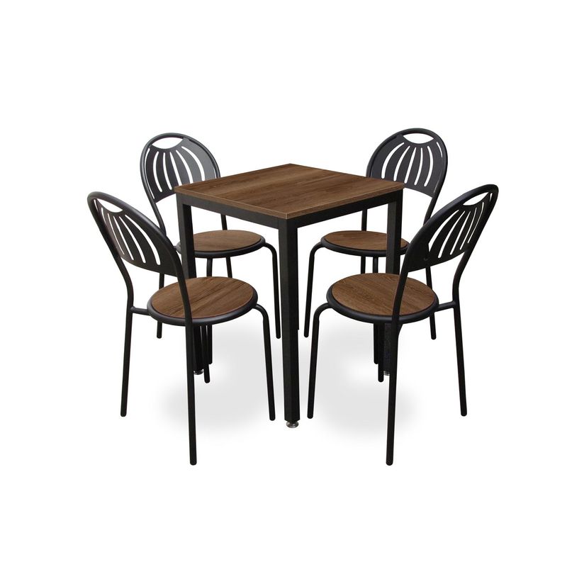 LUOMO - Mesa Comedor-Cafetería 4 Personas Silla Luz