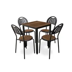 LUOMO - Mesa Comedor-Cafetería 4 Personas Silla Luz