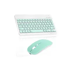 GENERICO - Kit de Teclado y mouse Bluetooth 10 pulgadas verde