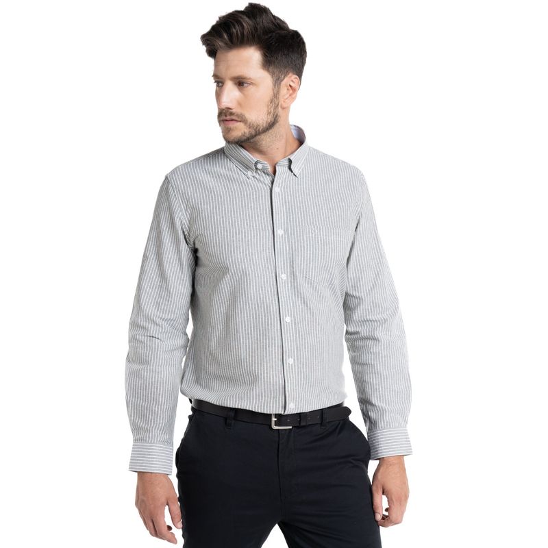POTROS - Camisa Oxford listada Bergen POTROS