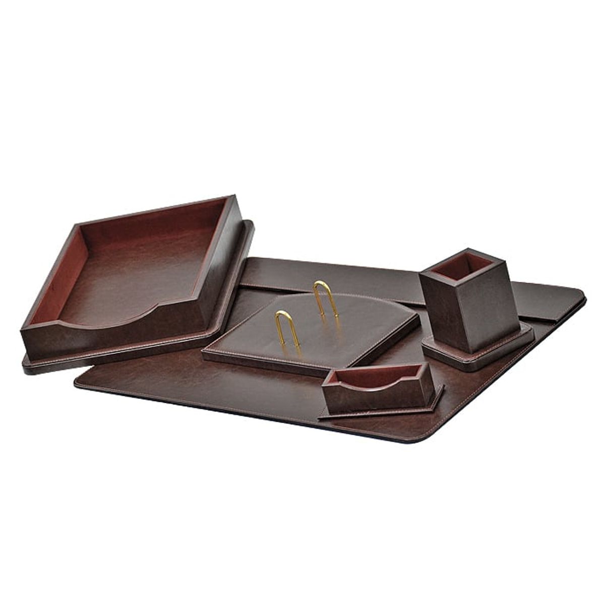 MSA MUEBLES SANTA ANA - Set Escritorio 5 Piezas Café