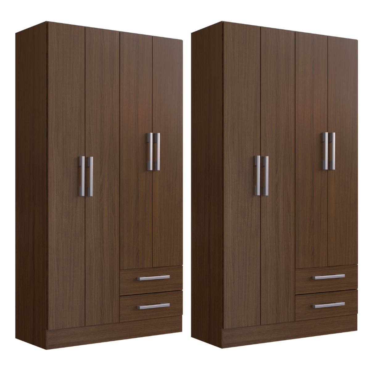 MOVELARIA - COMBO CLOSET 4 PUERTAS + CLOSET 4 PUERTAS CACAO B4242
