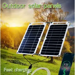 GENERICO - Panel Solar de carga rápida USB impermeable para exteriores