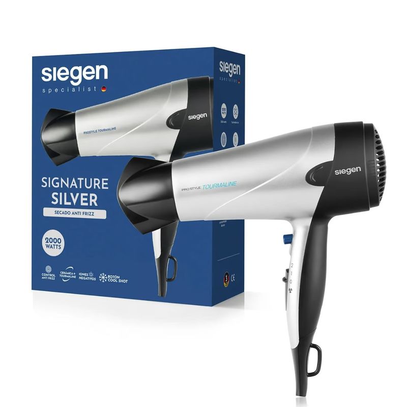 SIEGEN - Secador de Pelo Siegen Signature Silver SG3025S 2000Watts