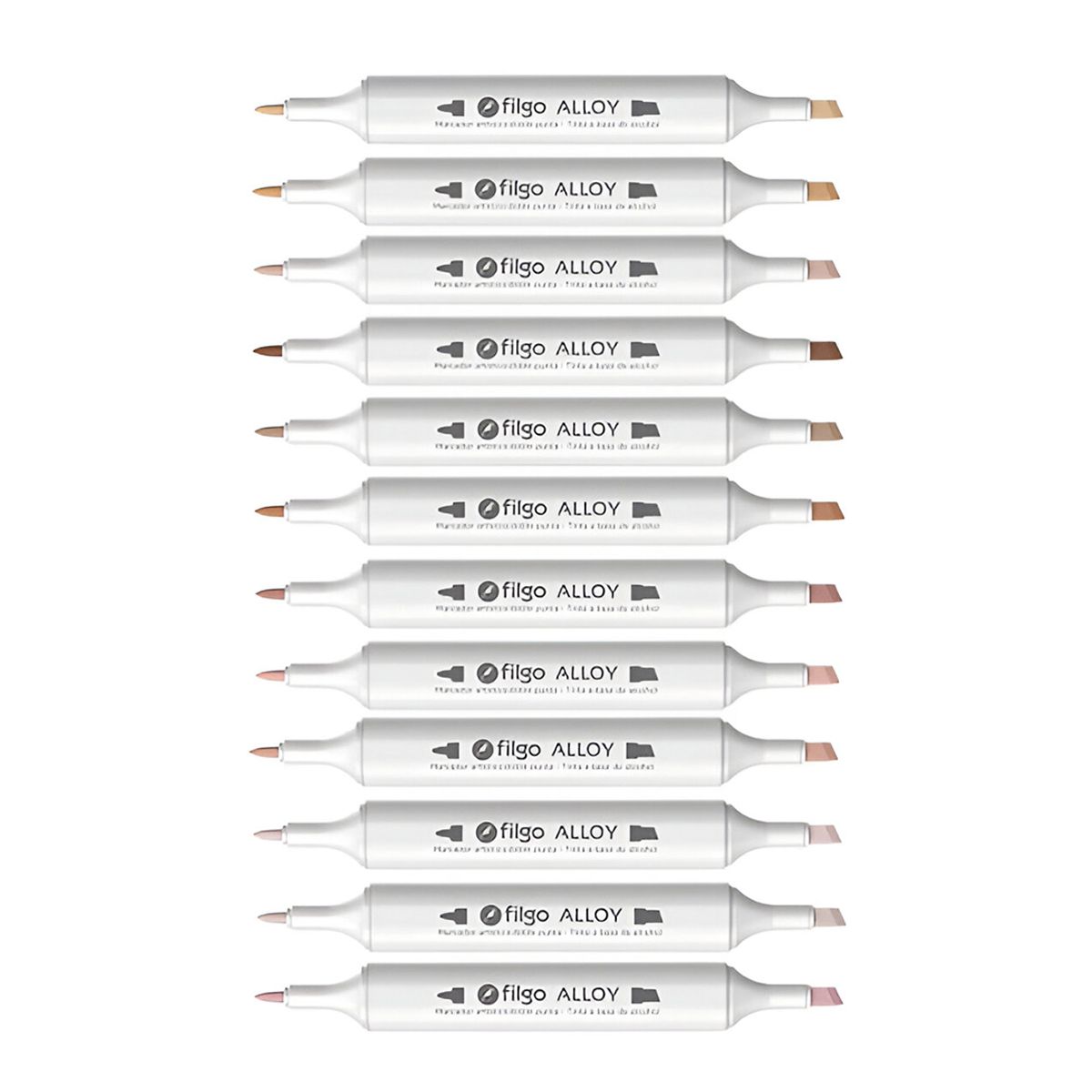 FILGO - Marcadores Doble Punta Filgo Alloy 12 Tonos Piel