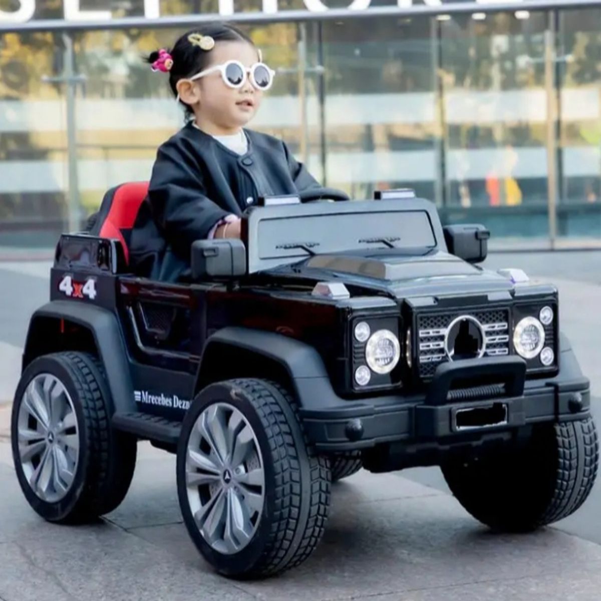 GENERICO - Auto Jeep Electrico 12V Con Control Negro 6888
