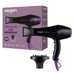 SIEGEN - Secador de Pelo Specialist Air Ion Negativos Black SG3049 2000W