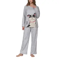 BAZIANI - Pijama Micropolar Dog Mujer 8682