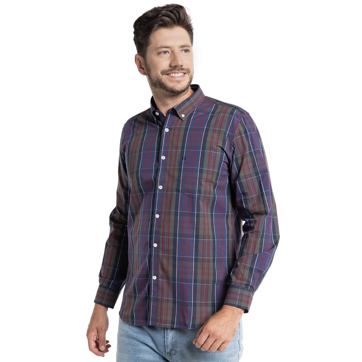 POTROS - Camisa Trevira Cuadros Almería POTROS