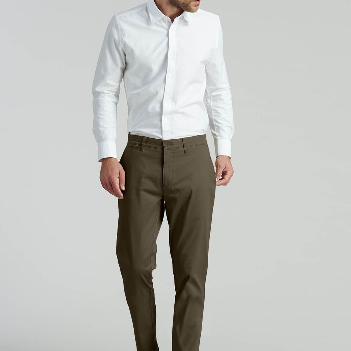 FEROUCH - Pantalón Twill Slim /31 Business Café Ferouch