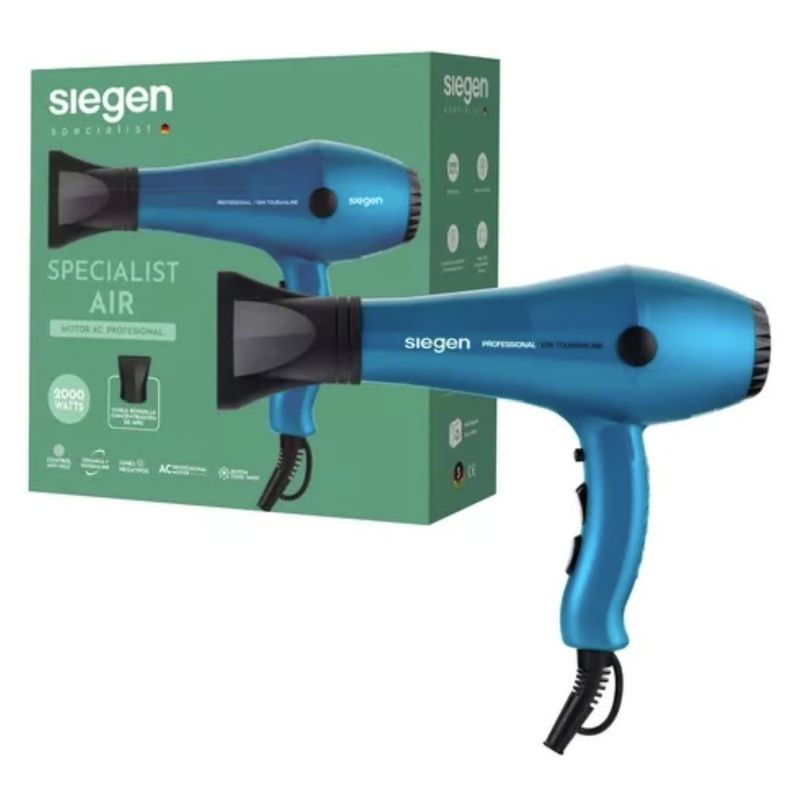 SIEGEN - Secador de Pelo Siegen Specialist Air Ion Negativ Azul SG3049C02 2000W