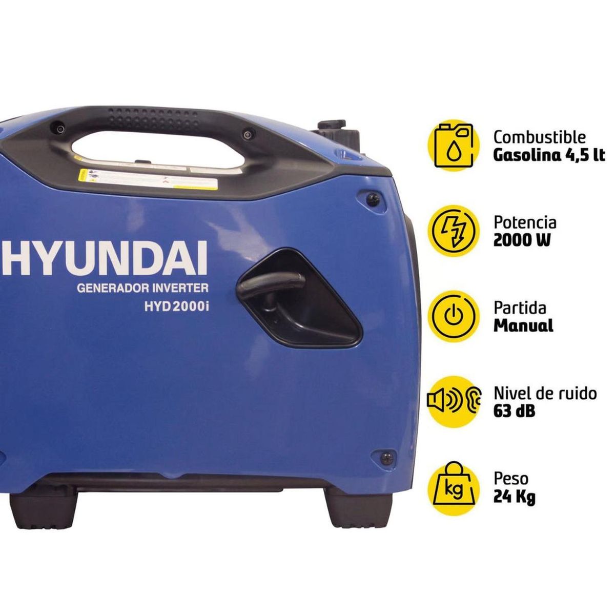 HYUNDAI - Generador Inverter Digital Hyundai 82HYD2000I - 2.000 Watts