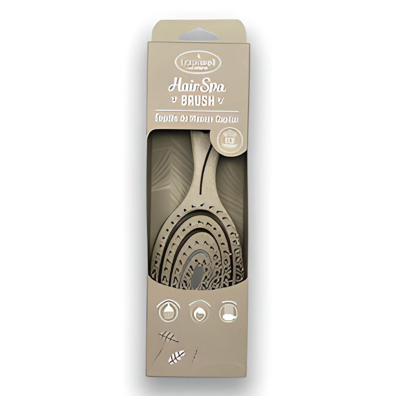 LOOKWELL - CEPILLO DE PELO COLOR BEIGE MASAJEADOR DESENREDANTE ECOLOGICO