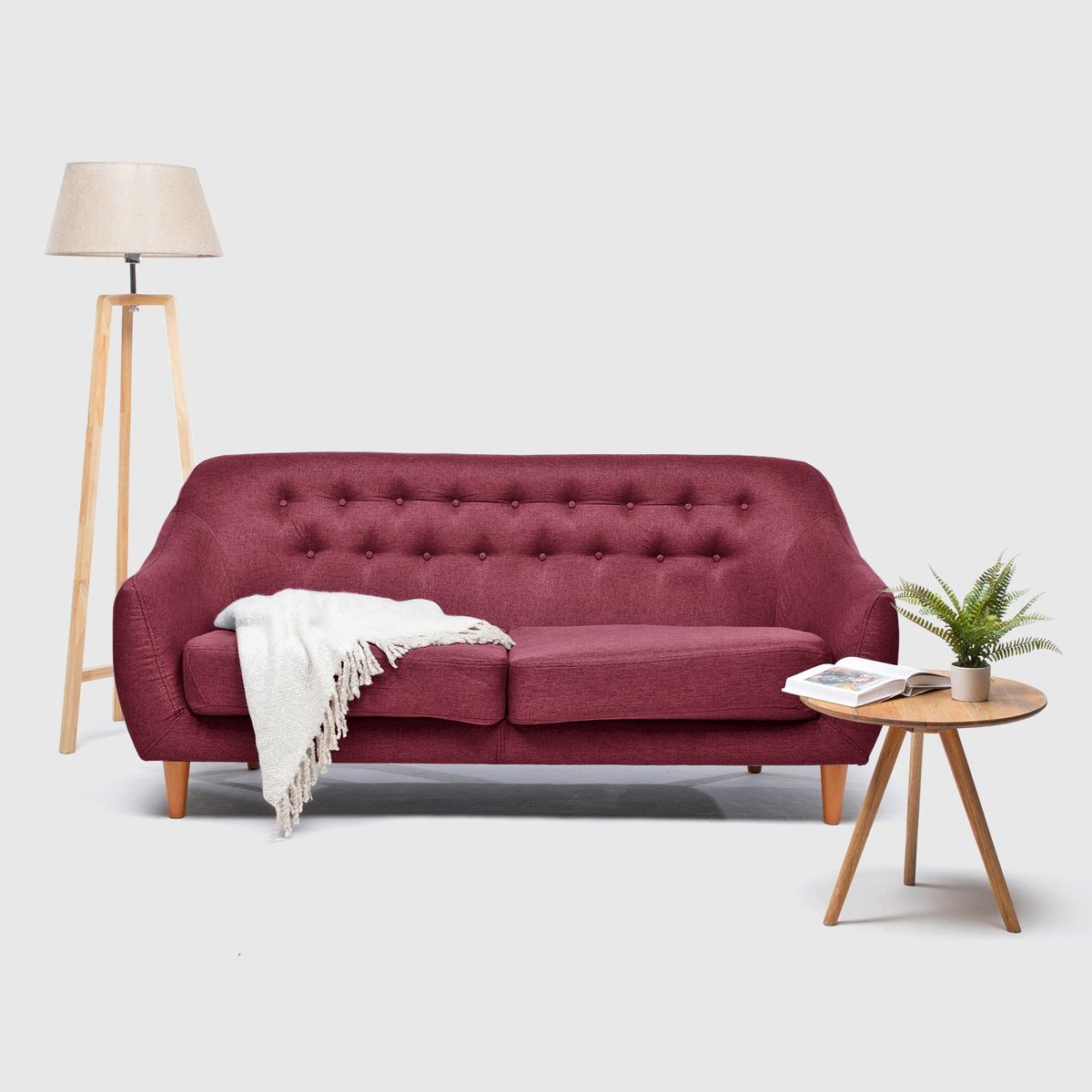 ALMORE - SOFA NORWEIS 2 CPS TELA BURDEO ALMORE