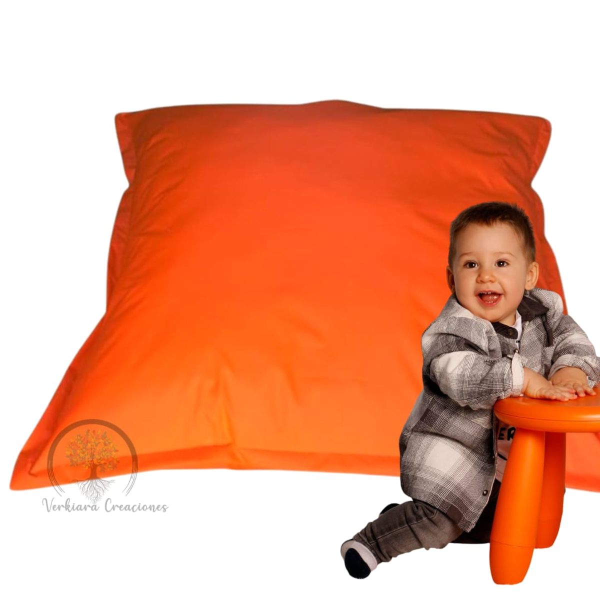 GENERICO - COJÍN ERGONÓMICO DE ENTRETENCION NARANJO XXL