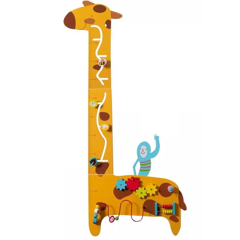 JUGUETON - Juego Pared Madera Diseño Jirafa Regla Altura