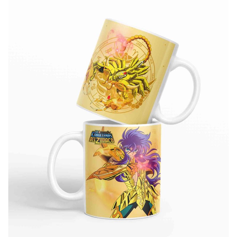 ESTAMPA MANIA - Taza Caballero Del Zodiaco - Escorpio Dorado D12 320ml