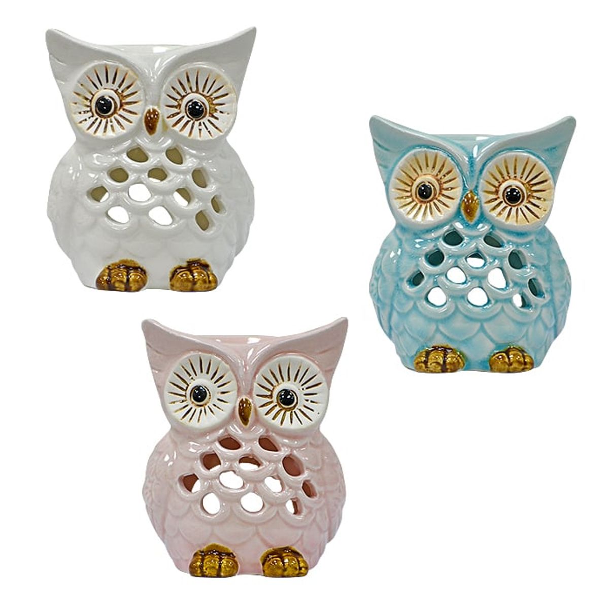 MSA MUEBLES SANTA ANA - Búho Candelabro Grande Unidad ( 3 Colores)