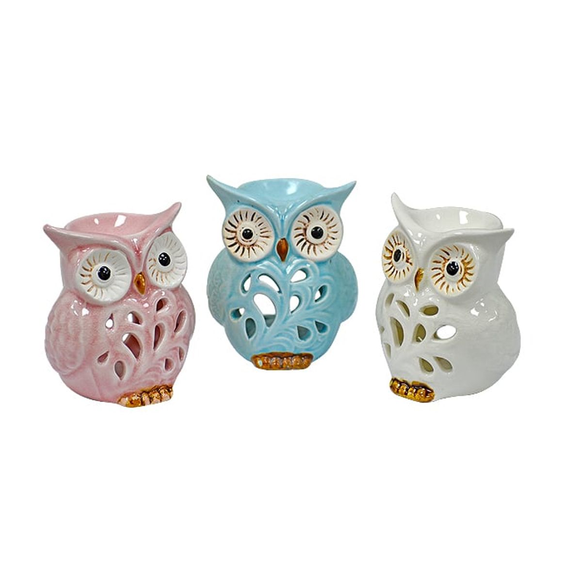 MSA MUEBLES SANTA ANA - Búho Candelabro Pequeño Unidad ( 3 Colores)